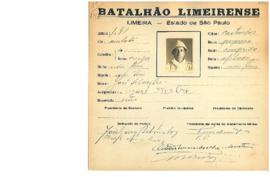 Ficha de Identificação do Batalhão Limeirense José Silvestre