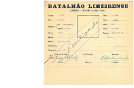 Ficha de Identificação do Batalhão Limeirense Alberto Silva