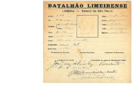 Ficha de Identificação do Batalhão Limeirense Mario Sarti