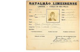 Ficha de Identificação do Batalhão Limeirense Maria Conceição Silveira