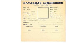Ficha de Identificação do Batalhão Limeirense Norberto Camargo