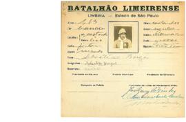 Ficha de Identificação do Batalhão Limeirense Sebastião Borges