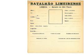 Ficha de Identificação do Batalhão Limeirense Sebastiana Sampaio