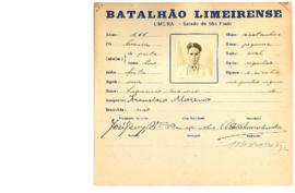 Ficha de Identificação do Batalhão Limeirense Francisco Moreno