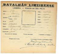 Ficha de Identificação do Batalhão Limeirense Apparecido Fonseca