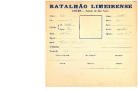 Ficha de Identificação do Batalhão Limeirense Alberto Maluf