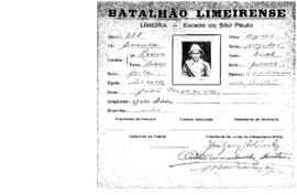 Ficha de Identificação do Batalhão Limeirense João Moreira