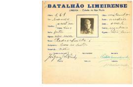 Ficha de Identificação do Batalhão Limeirense Pedro Santos