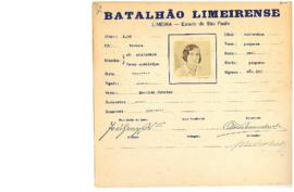Ficha de Identificação do Batalhão Limeirense Necilda Forster