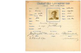 Ficha de Identificação do Batalhão Limeirense Francisco Fernandes