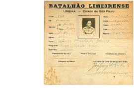 Ficha de Identificação do Batalhão Limeirense Pérsio Machado Gomes