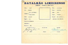 Ficha de Identificação do Batalhão Limeirense Naerte Pereira