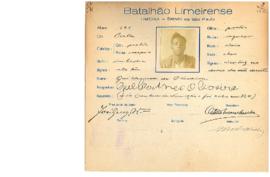 Ficha de Identificação do Batalhão Limeirense Guilherme de Oliveira