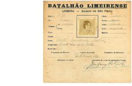 Ficha de Identificação do Batalhão Limeirense Odette Sampaio Coelho