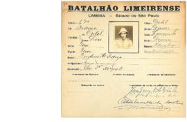 Ficha de Identificação do Batalhão Limeirense Frederico M. Araujo