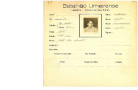 Ficha de Identificação do Batalhão Limeirense João dos Santos