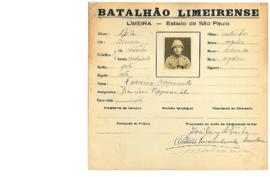 Ficha de Identificação do Batalhão Limeirense Francisco Apparecido