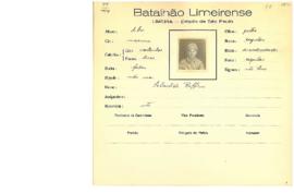 Ficha de Identificação do Batalhão Limeirense Sebastião Ruffino