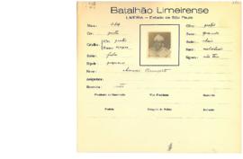 Ficha de Identificação do Batalhão Limeirense Marcus Benedicto