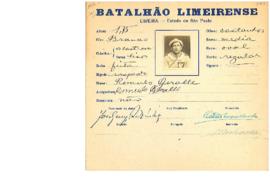 Ficha de Identificação do Batalhão Limeirense Romulo Geralle