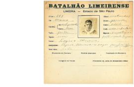 Ficha de Identificação do Batalhão Limeirense Lazaro Moreira