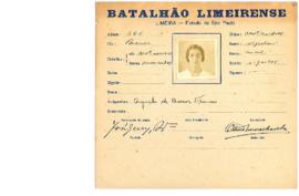 Ficha de Identificação do Batalhão Limeirense Augusta de Barros Franco