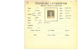 Ficha de Identificação do Batalhão Limeirense José Monteiro