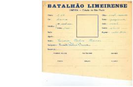 Ficha de Identificação do Batalhão Limeirense Zenaide Pacheco Barros
