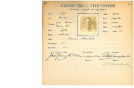 Ficha de Identificação do Batalhão Limeirense Theodoro Krambeck