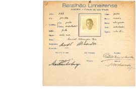 Ficha de Identificação do Batalhão Limeirense Manoel Alexandre Reis