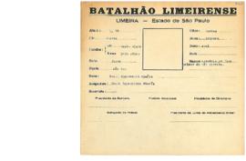Ficha de Identificação do Batalhão Limeirense Paulo Apparecido Simões
