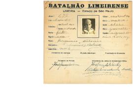 Ficha de Identificação do Batalhão Limeirense Herminio Antonio