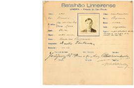 Ficha de Identificação do Batalhão Limeirense Aurelio Fontana