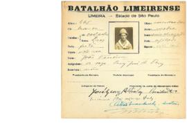 Ficha de Identificação do Batalhão Limeirense João Ferreira