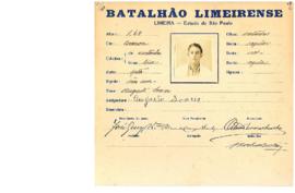 Ficha de Identificação do Batalhão Limeirense Augusto Soares