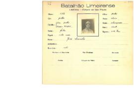 Ficha de Identificação do Batalhão Limeirense José Marcilio