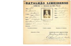 Ficha de Identificação do Batalhão Limeirense Mario Soares Pacheco