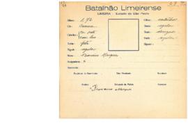 Ficha de Identificação do Batalhão Limeirense Francisco Marques