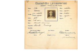 Ficha de Identificação do Batalhão Limeirense Marcelo Camargo