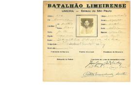 Ficha de Identificação do Batalhão Limeirense Sebastião Oliveira Silva
