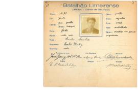 Ficha de Identificação do Batalhão Limeirense Carlos Munhoz