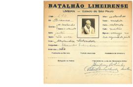 Ficha de Identificação do Batalhão Limeirense Alexandre Salvador