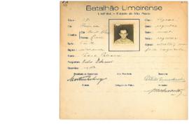 Ficha de Identificação do Batalhão Limeirense Pedro Pelisari