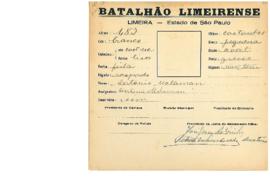 Ficha de Identificação do Batalhão Limeirense Antonio Malaman
