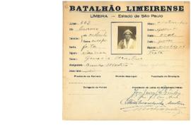 Ficha de Identificação do Batalhão Limeirense Genesio Martins