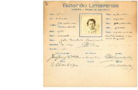 Ficha de Identificação do Batalhão Limeirense João Baptista Nascimento
