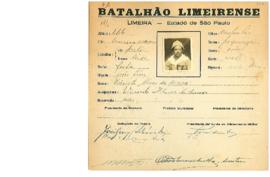 Ficha de Identificação do Batalhão Limeirense Vicente Alves de Souza