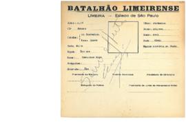 Ficha de Identificação do Batalhão Limeirense Francisco Rigo