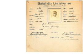 Ficha de Identificação do Batalhão Limeirense João Serra
