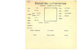 Ficha de Identificação do Batalhão Limeirense Americo Siqueira
